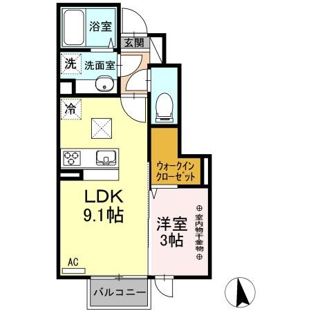 サンジュエル一本木の間取り