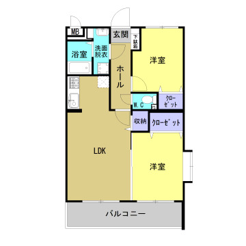 【上天草市大矢野町上のマンションの間取り】