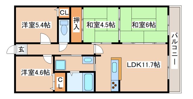 ルイシャトレ須磨名谷の間取り