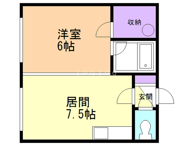 カウベルハイツＢ棟の間取り