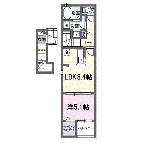 【松江市雑賀町のアパートの間取り】