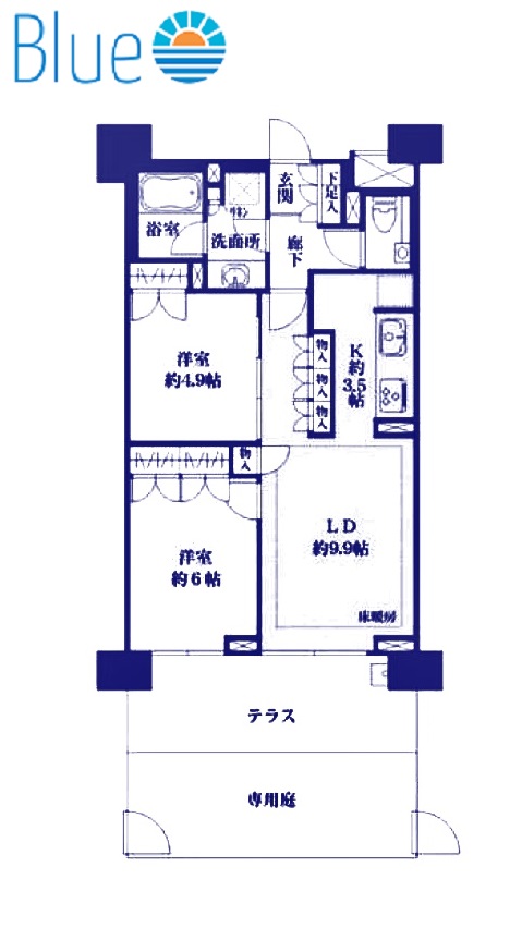 横浜市緑区中山のマンションの間取り