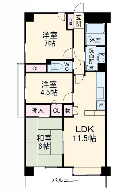 船橋市習志野台のマンションの間取り