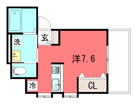 京都市左京区一乗寺宮ノ東町のアパートの間取り