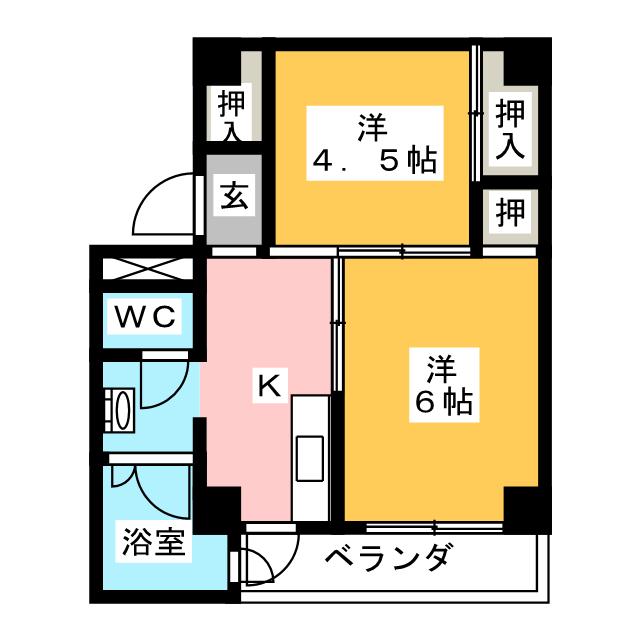 ビレッジハウス中津川第二２号棟の間取り