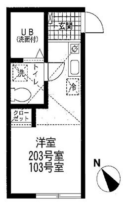 ハーミットクラブハウスペッシェの間取り