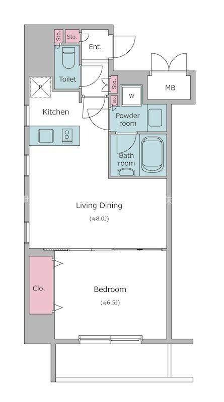 千代田区岩本町のマンションの間取り