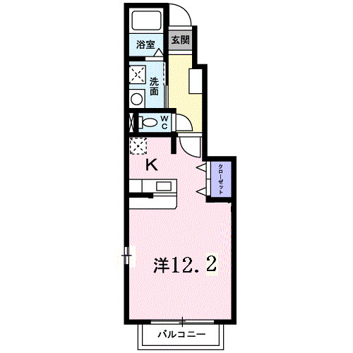 八代市古閑上町のアパートの間取り