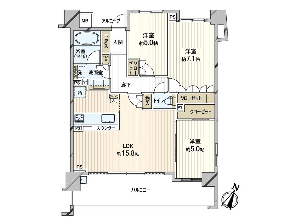 摩耶シティ　ＮＡＤＡ　ＦＲＯＮＴの間取り