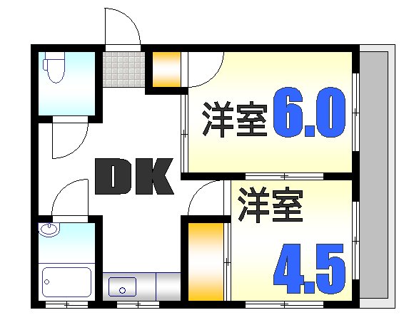 大州ハイムの間取り