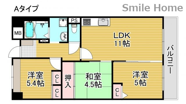 サニーコットン住之江の間取り