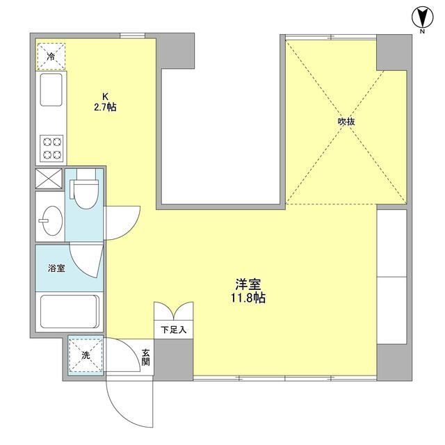 川崎市高津区久本のマンションの間取り