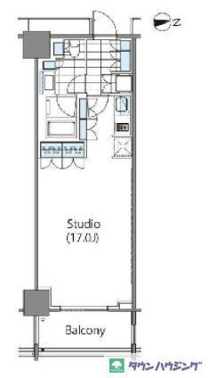 新宿区新宿のマンションの間取り