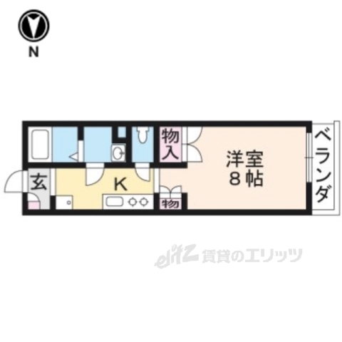 京都市伏見区新町１１丁目のマンションの間取り