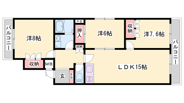 マンション優雅IIIの間取り