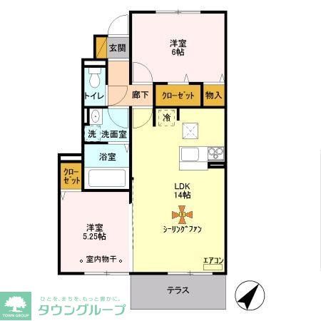 プラシデス　Ａ棟の間取り