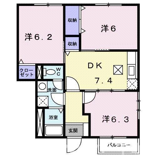 スカイヒルズＥの間取り