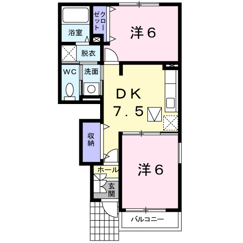 Ｏｃｅａｎ　Ｖｉｅｗ　Ｃの間取り