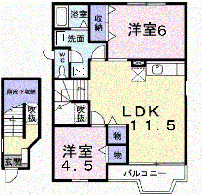 グレイスヴィラＯＨＴＡＫＥ　Ａの間取り