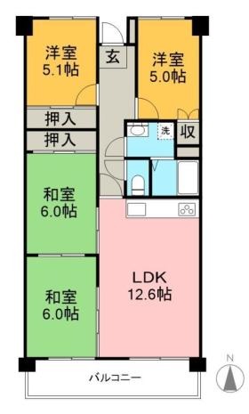アーネスト能茶山_間取り_0