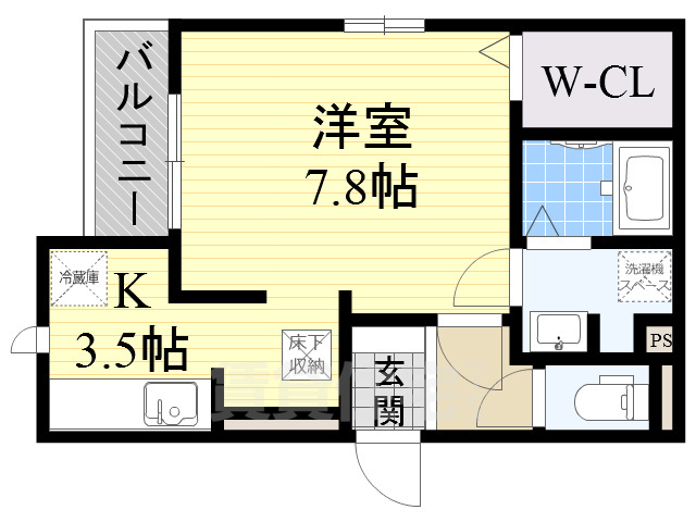阪急京都線 富田駅 徒歩24分 3階建 築8年の間取り写真