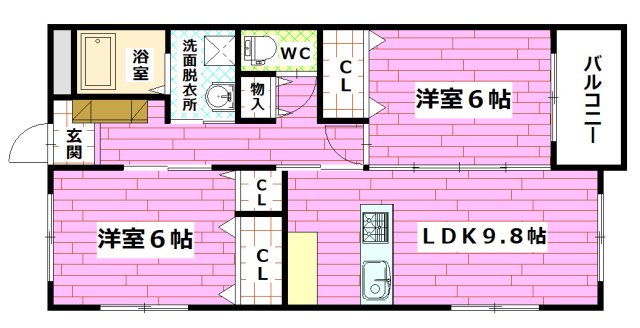 レジデンス花柳 B棟の間取り写真