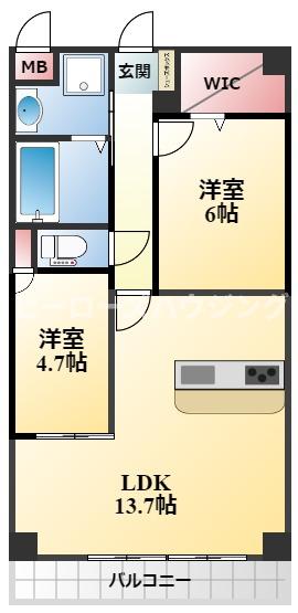 阪急宝塚線 豊中駅 徒歩10分 5階建 築3年の間取り写真
