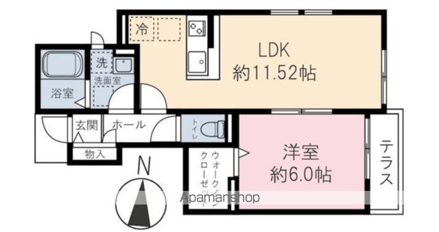 東武東上線 川越駅 徒歩11分 2階建 築2年の間取り写真