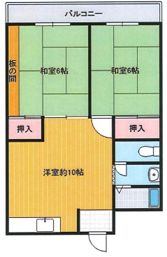 大阪市平野区背戸口のマンションの間取り