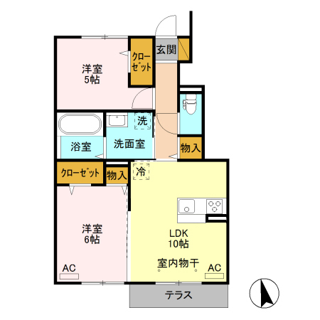 【邑楽郡大泉町大字吉田のアパートの間取り】