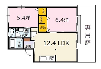 沖村コーポ　Aの間取り