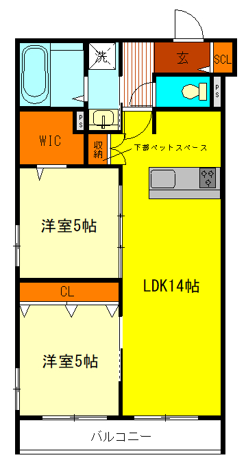 Ｍ’ｓ　Ｃｏｕｒｔ国分寺の間取り