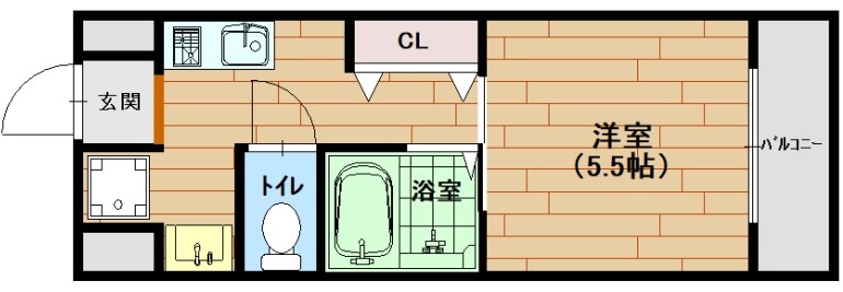 第6カシノハイツの間取り写真