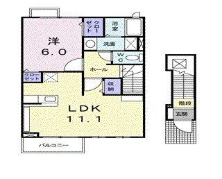 【津市河芸町上野のアパートの間取り】