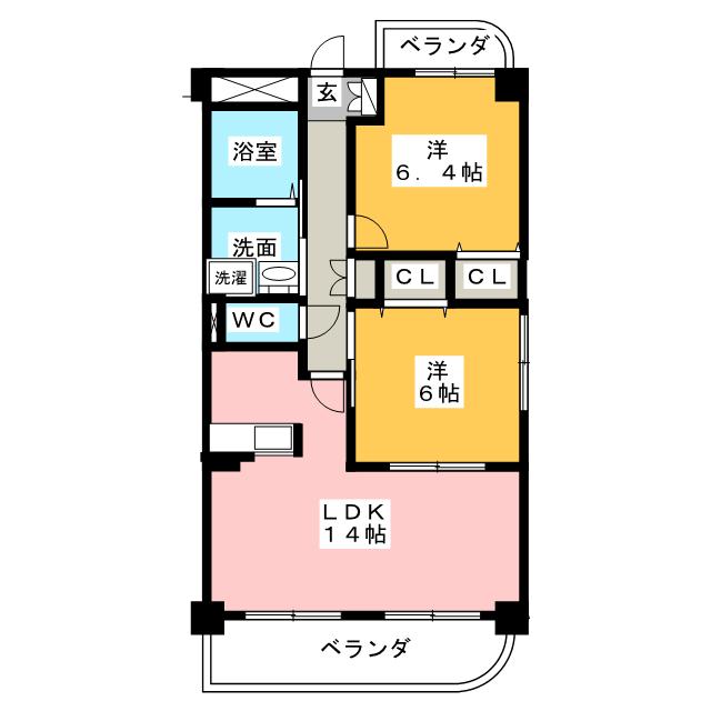 アルシエーロ城西の間取り