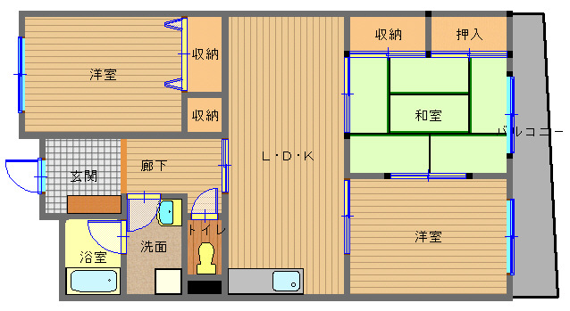 長崎市葉山のマンションの間取り