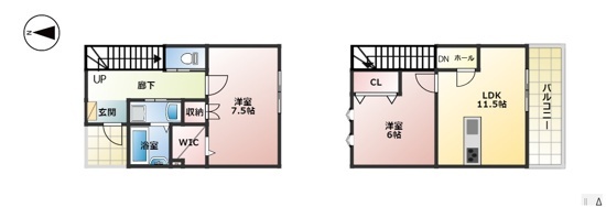 （仮称）中村区日比津町１丁目フラットハウスの間取り