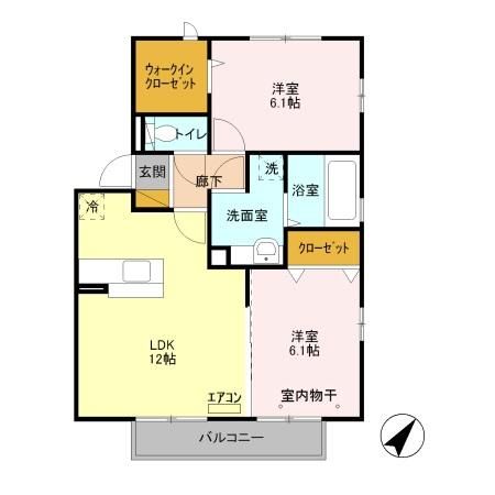 木更津市請西南のアパートの間取り