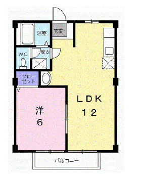 郡山市富久山町福原のアパートの間取り