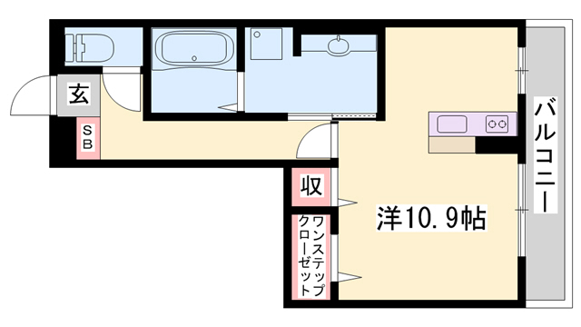 セジュール町坪の間取り