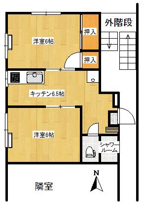 杉並区和泉のアパートの間取り