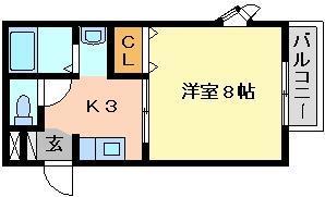 問屋町ハイツ１号館の間取り