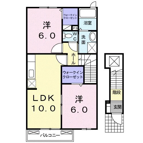 【観音寺市村黒町のアパートの間取り】