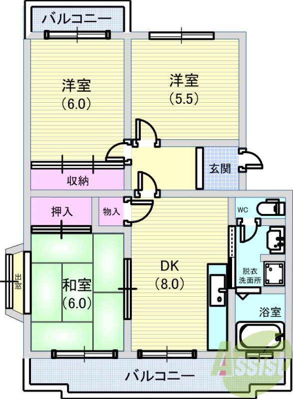 パストラル菅原の間取り