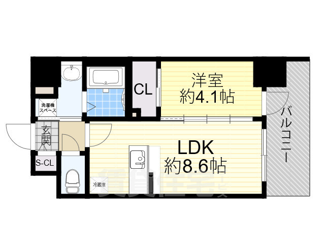 大阪市北区豊崎のマンションの間取り