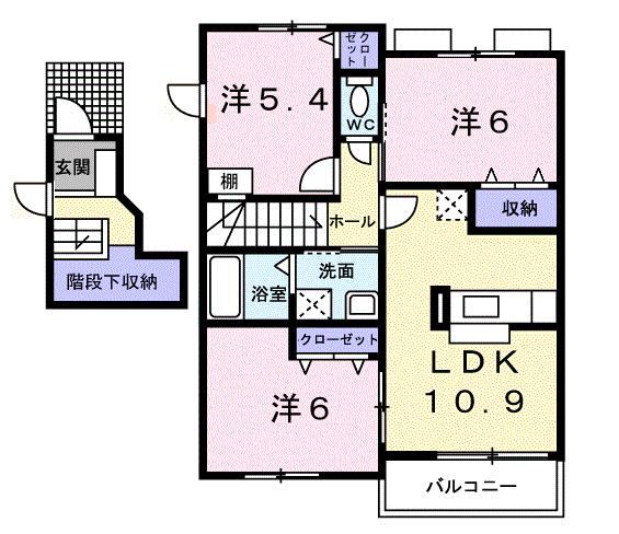 サザンクロス　IIの間取り