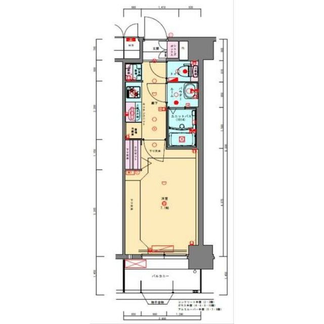 神戸市兵庫区駅南通のマンションの間取り