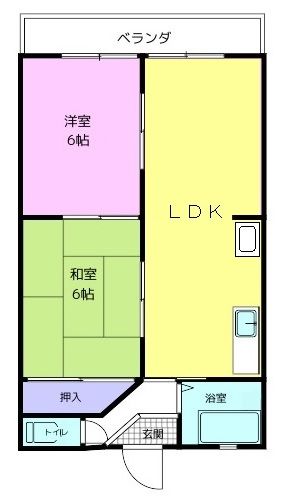 和歌山市秋月のマンションの間取り