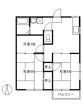 名取市増田のアパートの間取り