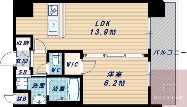 スプランディッド江坂駅前の間取り